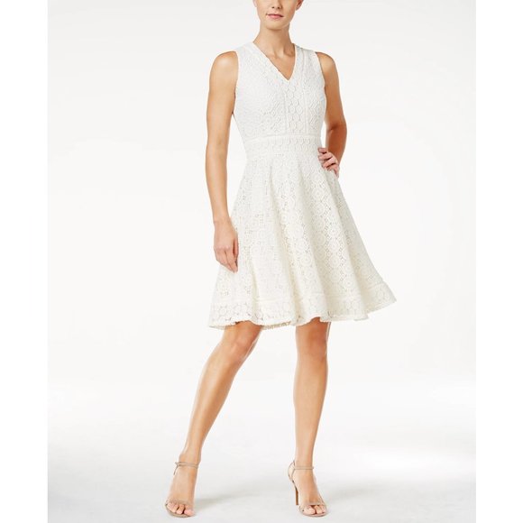 Charter Club Dresses & Skirts - Charter Club Womens Sleeveless Lace Fit and Flare